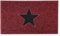 Nicoman STAR Door Mat｜Entrance Barrier Dirt-Trapper Floor Mat｜Patio Garden Conservatory Doormat｜Indoor Outdoor Matt｜Red/Black with Black Star,75x44cm (29.5x17.3inches)