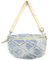 ITALYSHOP24 OBC Made in Italy Damen Brusttasche Jeans Leder Tasche Bauchtasche Hüfttasche Schultertasche Bodybag Umhängetasche Crossbody Handytasche Crossbag Gürteltasche Hellblau S (Jeansstoff)