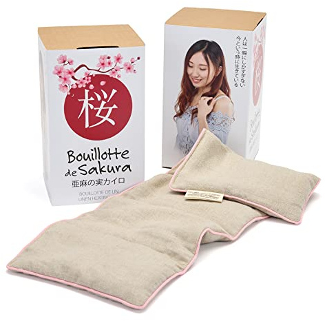 Sakura Natural Linen Hot Water Bottle