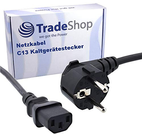 Hochwertiges Netzkabel IEC-C13 Kaltgeräte-Stecker 1,2m für Samsung LE37R83BX/XEC TV, Dell P1913, U2711, E1909WDD Monitor, Brother MFC, TV