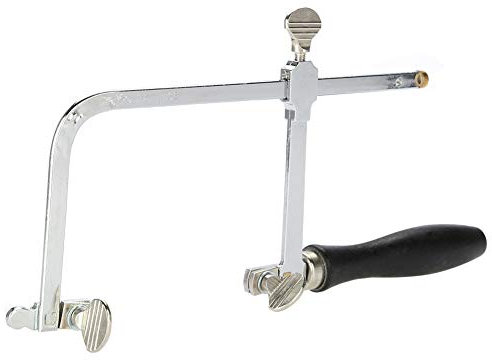 Sierra de arco ajustable en forma de U Sierra para metales Herramientas manuales de bricolaje 12 piezas Hojas de sierra en espiral para herramienta de artesanía(Saw only)