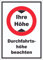 Durchfahrtshöhe Aufkleber mit Ihrer Wunschhöhe Symbol und Text A7 (74x105mm)