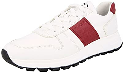 Prada Herren Weiss Leder Sneaker 4E3463 43 EU/UK 9