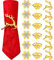 Patelai Weihnachten Servietten Ringe, Metall Blatt Servietten Halter Weihnachten Elch Rentier Servietten Schnalle Strass Schneeflocke Servietten Ringe Halter Dekoration (Gold, 18 Stücke)