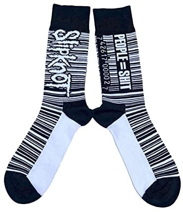 Slipknot Socken Barcode Band Logo Nue offiziell Herren Schwarz (UK SIZE 7.5 -