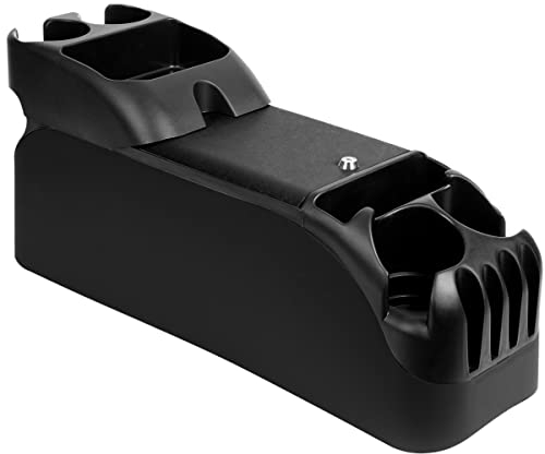 Moblorg Center Console for Minivans, SUVs, Middle Van Console, Extra Cup Holders, Large Storage, 27L x 11.5W x 8.5H,Made in USA (Black)