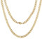 HSWYFCJY Herren gold Panzerkette Kette Halskette, Männer Kubanische Edelstahl Kette,Cuban Chain Halskette für Männer, Breite 6MM, 18Zoll…
