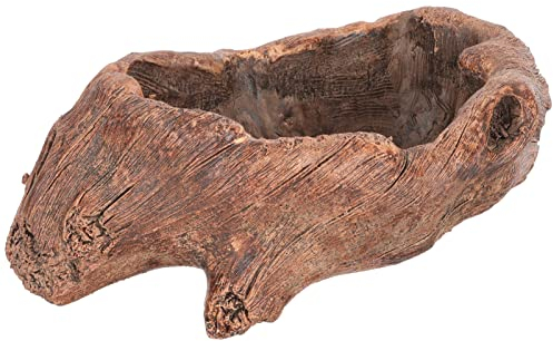 Cabilock Blumentopf Saftige Behälter Holzpflanzenhalter Kaktus-pflanzgefäße Sukkulenten-pflanztopf Sukkulententopf Stumpfstamm Sukkulenten Topf Kerzenhalter Bürstenhalter Zement Blumenbeet