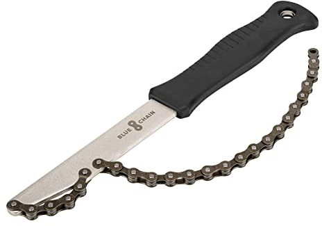 Bluechain® Kettenpeitsche für 8-11-fach Schaltungen/Fahrrad Kassette Abzieher/Kassettenwerkzeug aus rostfreiem Stahl und gummiertem, ergonomischem Griff