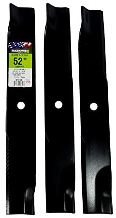 Maxpower 561312B 3 Many 132,1 cm Cut Snapper Rasenmäherklingen-Set, Schwarz