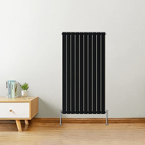 Warmehaus Vertical Modern Radiator Flat Panel Double Black 1600x682mm