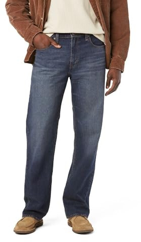Levi Strauss Signature Gold Men's Loose Fit Jeans, Midnight Cavern, 40Wx30L