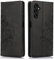MOONESS Cover per Samsung Galaxy A14 4G / 5G,Flip Custodia a Libro in Pelle PU Premium Goffratura Portafoglio Case per Samsung Galaxy A14 4G / 5G - Nero