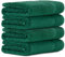 Luckytowel Handtücher Set 50x100 cm 100% Baumwolle, Handtuch-Set 4er Pack Grün