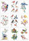 CREATCABIN 9 Blatt Frühling Sommer Fensteraufkleber, Vogel, AST, Blume, Fensteraufkleber, Wasserdicht, Für Glasfenster, Türen, Treppen, Wand, Kühlschrank, Spiegel, Garten, Heimdekoration, 30x19.5cm