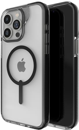 ZAGG Santa Cruz Snap Case for iPhone 15 Pro Max - iPhone MagSafe Phone Case, Drop Protection (13ft/4m), Durable Graphene, Anti-Yellowing, and Scratch-Resistant iPhone Case, Black