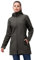 33,000ft Softshelljacke Damen Lange Übergangsjacke Wasserdicht Winddicht Softshellmantel Windbreaker Atmungsaktiv Wanderjacke Outdoor Mantel mit Abnehmbarer Kapuze Dunkel Khaki XL