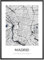 MJ-Graphics - Stadtkarte-Poster Madrid - Bild mit schöner Karte & Koordinaten | Wandbild Din A4 in Galerie Qualität mit extra dickem 300g Posterpapier - FineArt Kunstdruck ohne Bilderrahmen