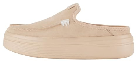 HEYDUDE 9 Slip-OnDonna | Elegante tomaia in pelle scamosciata, suola con piattaforma da 34 mm, tacco posteriore rialzato, vestibilità sicura del