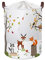 Clastyle Wildtiere Kinder Wäschekorb mit Henkel Baumzweige Kleidung Spielzeug Aufbewahrungskorb Jungen Mädchen Aufbewahrungsbox für Babyzimmer Bad, Hirsche Fuchs Waschbär, 40 * 50 cm