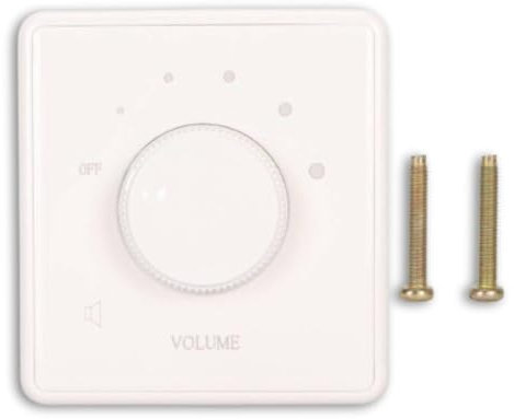 Beufee 10w in Wall Volume Control Knob, Plate Rotary Knob for Hi-Fi Home Audio Speaker Volume Control Wall Switch for Home Speakers(White)