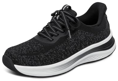 Orthofeet Women's Orthopedic Nira Hands-Free Water-Repellent Walking Sneaker, Black, Size 8