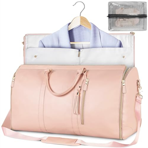 Kleidersack Reisetasche Faltbare,Unisex 2 in 1 Anzugtasche Reisetasche,Wasserdichter Foldy Bag Hängekoffer Reisetasche Kleidersack Tasche,Reisetasche Handgepäck mit Schulterriemen Aufbewahrung