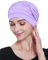 Alnorm Chemo Headwear Kopfbedeckungen für Krebspatienten aus Viskose aus Bambus - warm, Helles Violett, Einheitsgröße