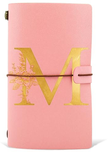 PU Leder Notizbuch Tagebuch, Nachfüllbares Tagebuch für Frauen Mädchen, Rosa Gold Notizbücher zum Geburtstag Dankeschön Geschenk für Freund, Schule, Lehrerin, Erzieherin, Schwestern, Kollegen(M)
