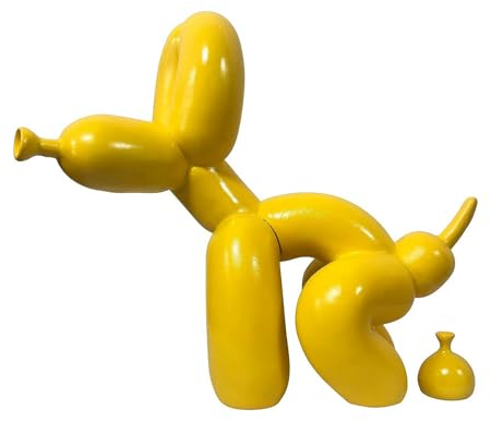 Morlinca Ballon Hund Statue, Harz Ballon Hund Skulptur, Graffiti Kunstskulptur Harz Handwerk Ornament Desktop BüRo Und Heimdekoration Tier Skulptur,A6