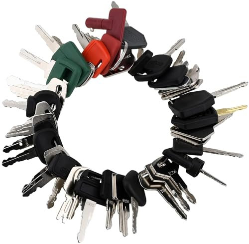 42-Schlüsselsatz, kompatibel mit John Deere, Cat, Toyota, JCB, Volvo, Doosan, Bobcat, Kubota, Hyundai, Bomag, New Holland, Komatsu, Case, Clark, IH, Kobelco, Takeuchi, Massey Ferguson, JLG, Genie,