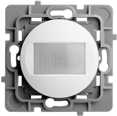 DEBFLEX - Casual Evo - Interrupteur Automatique à Détection de Mouvements 10A - Compatible LED - Pratique & Economique - Support Métal - Pour Installation Encastrée - Blanc