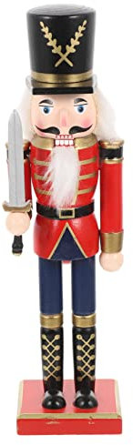 Ciieeo Figurina Unica di Schiaccianoci di Natale in Legno per Decorazioni da Tavolo per Decorazioni Natalizie Giocattolo da