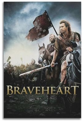 TWFSRXVWTS Braveheart Filmposter, dekoratives Gemälde, Leinwand, Wandposter und Kunstdruck, moderne Familienschlafzimmer-Dekoration, Poster, 20 x 30 cm