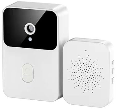 LIWEARE 2,4 GHz Smart Wireless Remote Video Türklingel, Intelligente Visuelle Drahtlose Fernbedienung Video Türklingel HD Nachtsicht für Zuhause Outdoor (Weiß)