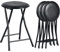 ZZINOKE Klapphocker 4er-Set,Kein Zusammenbau Erforderlich,30×30×46cm,Tragbarer Klapphocker mit Polsterung,Geeignet für Küche,Bistro,Garten und Außenbereich (Schwarz)