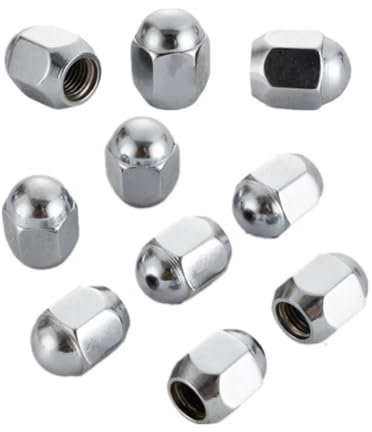 WTIXCRQ vis Roue Voiture 10 Pièces Boulons De Roue De Voiture Écrous Goujons 23mm M10x1 25 Écrous De Roue Véhicule Pneu Vis Écrou Clé 17mm