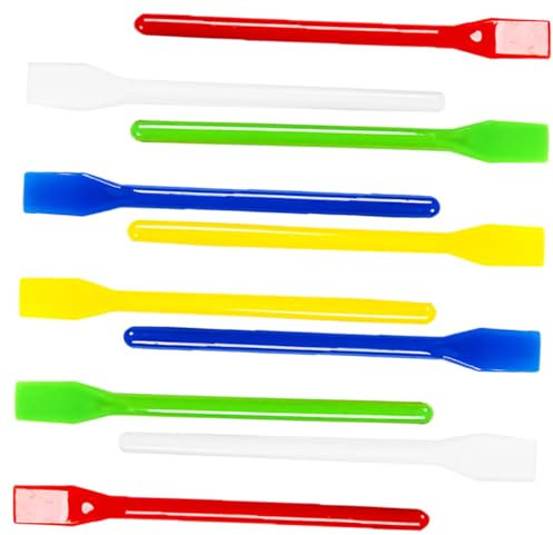 IWOWHERO 20 Varillas de Plástico para Mezclar Pinturas Gouache Herramientas para Manualidades para Mezclar Y Raspar Materiales Seguros para Proyectos de Arte