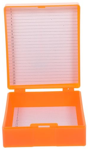 Gatuida Box Slide Box Laboratory Supply Microscope Slide Plates Microscope Slide Storage Tray Microscope Slide Case Slides for Microscope Lab Microscope Slides Case Glass Slide Holder Abs