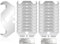 Lames à Crochets, Lame Cutter, Acier Lames Trapèzes, 20PCS Lames à Crochet pour Cutters Lames à Crochet Trapézoïdales Rechange de Lame pour Couper Adaptées aux Cutters et Couteaux Universels