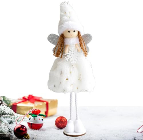 Angelo di Natale, bambola fatata per ragazze, decorazione natalizia a forma di angelo, ciondolo a forma di bambola per bambine, decorazioni per albero di Natale, casa e vacanze