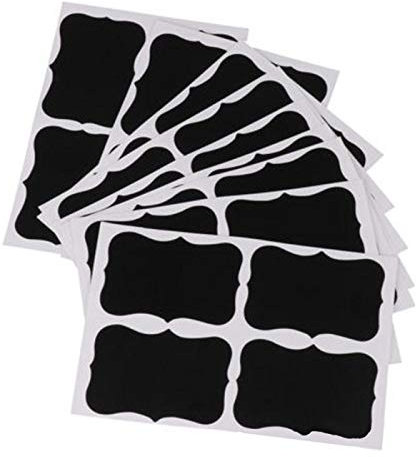 36 PCS Waterproof Chalkboard Labels Stickers Home Kitchen Jars Bottle Tags Blackboard Stickers Office School Supplies Attractive Design