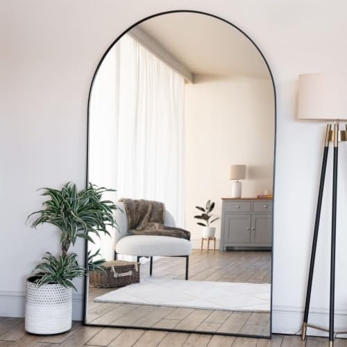 Jobu | Full Length Black Metal Arched Mirror - 200cm x 120cm | Akiko
