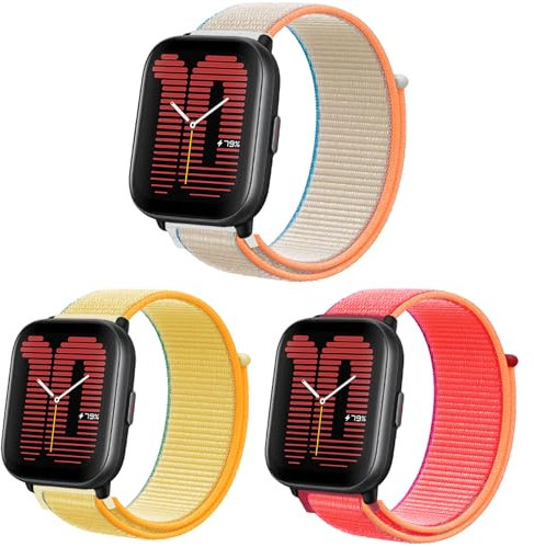 Harikiri Correa Compatible con Amazfit Active 42 mm/GTS 4 Mini/GTS 4/GTS 3/Amazfit GTS 2 Mini/GTS 2/GTS 2e, 20mm Nailon Correas para Amazfit Bip Lite/Bip U/Bip U Pro/Bip 3/Bip 3 Pro/GTR 42 mm