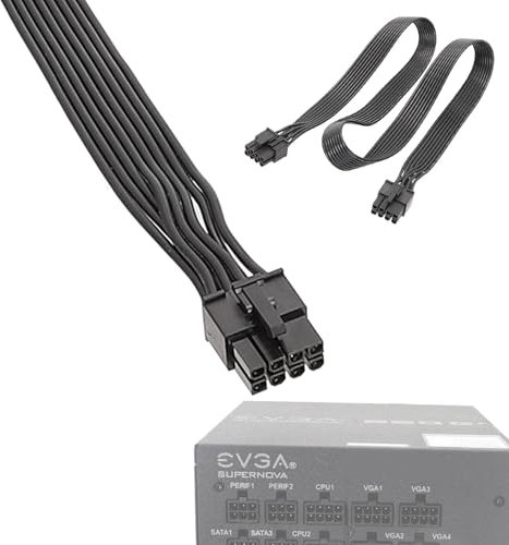Fuente de alimentación modular - VGA Kabe Poliger, VGA Cards Conexión Power | Cable PCIe de Línea Plana, Cable VGA Corriente para Tarjetas Gráficas Interior/Exterior Área Fácil Ro Cable de