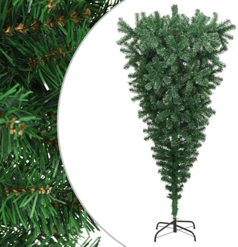 LLEZKBR Umgedrehter künstlicher Weihnachtsbaum mit Ständer grün 240 cm