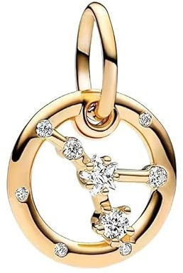 Anduonie Charm Anhänger Sternzeichen für Armband 925 Sterling Silber 12 Sternbilder Beadskompatibel mit europäischen Armbändern und Halskette für Frauen