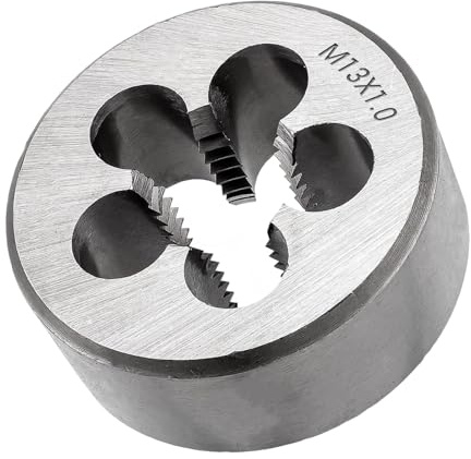 MOUMOUTEN M13x1mm Runde Feingewindeschneideisen Legierter Stahl | Maschinen Feingewinde Rechts Rundgewindeschneider für Gewindeformen Bearbeitung Reparatur Werkzeug
