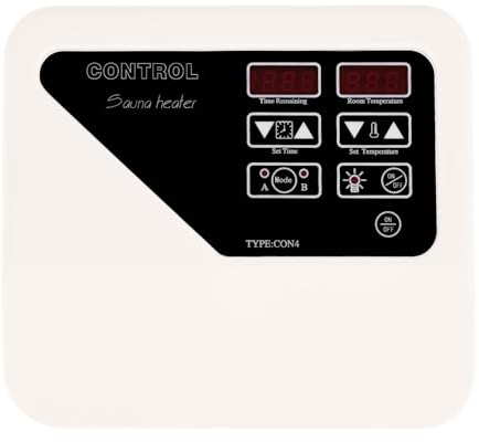 Digital Saunasteuerung Wandmontage 3-9KW 220-240V Externer Controller Für Saunaofen Mit Temperatursensor LED Display Überhitzungsschutz Einstellbar 12H Timer