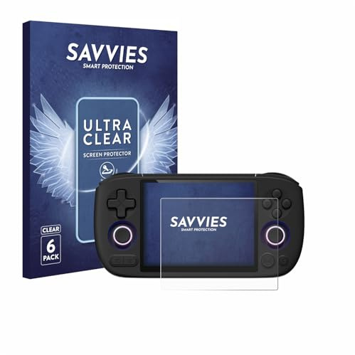Savvies Schutzfolie für Ayaneo Pocket Air Mini | 6 Stück Transparenter Displayschutz Made in Germany Ultra-Klar Displayschutz-Folie